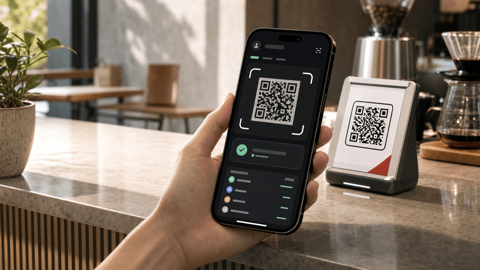 ADAPAY app scanning a local QR code