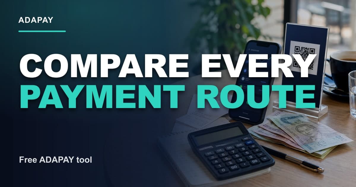 Cash vs card vs QR cost calculator - Compare Every Payment Route ADAPAY Open Graph thumbnail