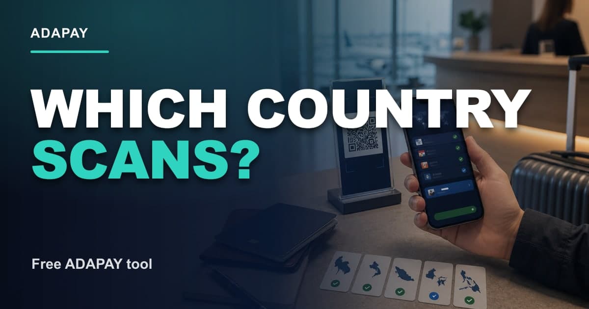 Southeast Asia QR payment country checker - Which Country Scans? ADAPAY Open Graph thumbnail