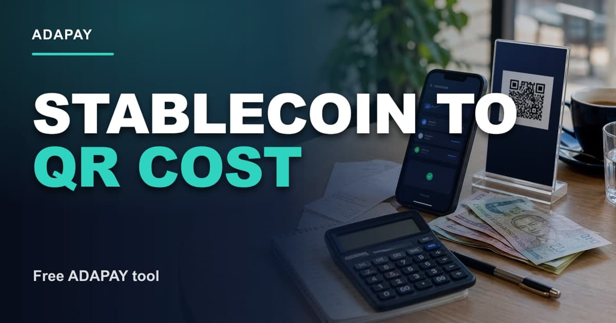 Stablecoin to local QR spending calculator - Stablecoin To QR Cost ADAPAY Open Graph thumbnail