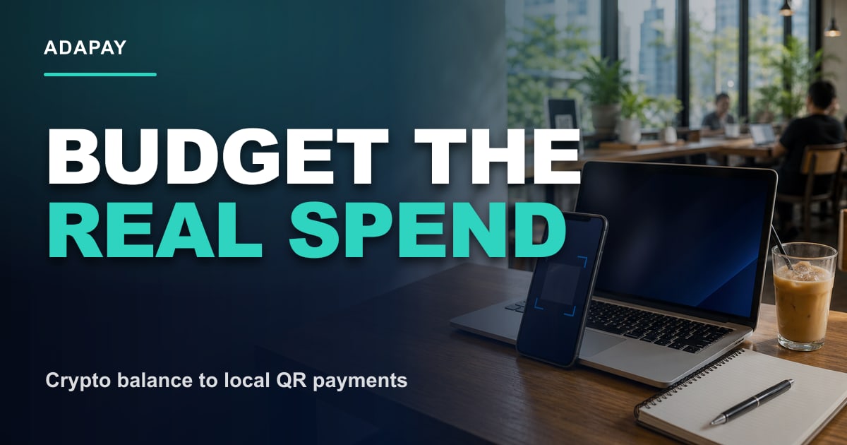 Expat budget worksheet with rent, food, transport, cash, QR payments, and ADAPAY