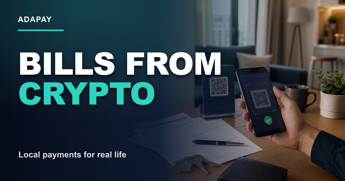 How to pay rent and bills abroad from a crypto wallet - Bills From Crypto ADAPAY Open Graph thumbnail
